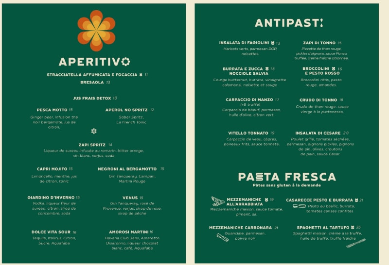 Entrée et ApéroMenu Pizza&nbsp;